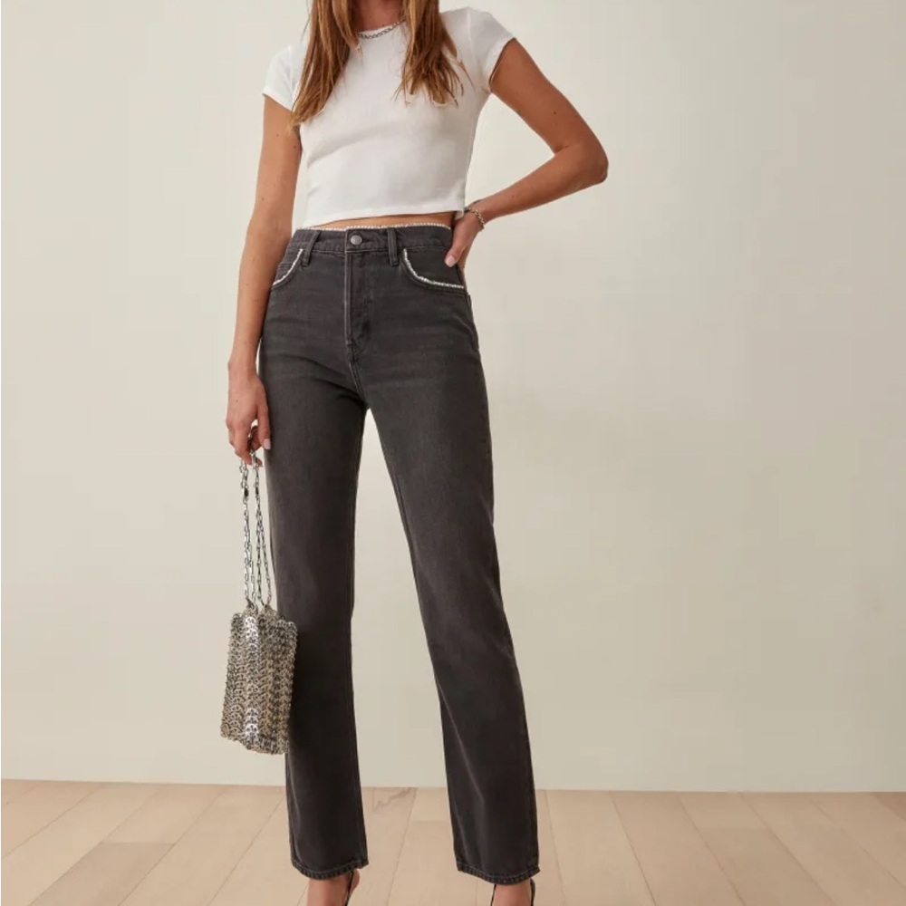 Reformation Bedazzled Jeans